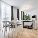 Kondela Konzolna miza, črna, APOLOS | Shoptok.si