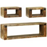  Set TV komoda s policom 3 pcs Smeđa Čvrsto drvo manga | Eponuda.ba