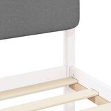 vidaXL Posteljni okvir z oblazinjenim vzglavjem Svetlo siva | Shoptok.si