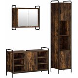  Set ormarića za kupaonicu 3 kom. Dimljeni hrast | shoptok.hr