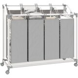 HOMCOM koš za perilo kovina, Oxford tkanina 97D x 38Š x 81V cm sivo, (5000242318) Cene