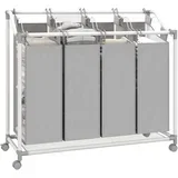 koš za perilo kovina, Oxford tkanina 97D x 38Š x 81V cm sivo, (5000242318)