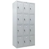 Kasetni loker LS 34, 183x89x50 cm, Svetlosivi