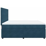  Krevet s oprugama i madracem tamnoplavi 200x200 cm baršunasti | shoptok.hr
