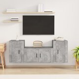 vidaXL Komplet TV omaric 3-delni betonsko siv inženirski les | Shoptok.si