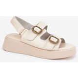 Boto Women's Platform And Wedge Sandals With Buckles Beige Genorre | ePonuda.com