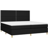  Krevet s oprugama i madracem crni 200x200 cm od tkanine | shoptok.hr