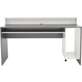 Kondela računalniška miza/igralniška miza, grafit/bela, tezro new | Shoptok.si