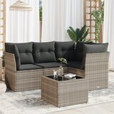 Maison Chic Seti vrtnega pohištva - Vrtna garnitura - Vrtni pohištvo set 5-delna z blazinami siv poli ratan, (21815150) | Shoptok.si