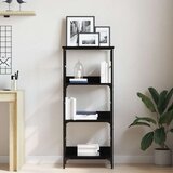 Knjižnica Crna Hrast 50x33x117 5 cm Konstruirano drvo i Čelik | shoptok.hr
