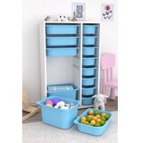 Hanah home Višenamjenska komoda Rine 2D4K8U v2, 69,5 x30 x109 cm, Plavo-bijela | Eponuda.ba
