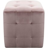  Tabure 2 kom ružičasti 30 x 30 x 30 cm od baršunaste tkanine | Eponuda.com