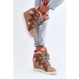 Boto Women's Pink Wedge Sneakers Leoppa | Shoptok.si