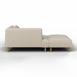 Bessagi Home počivalnik fanny, bež, s taburejem | Shoptok.si