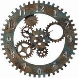 Ambia Home STENSKA URA rjava, srebrne barve 69,5 cm Cene