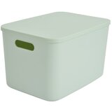 Homéa Svetlo zelena plastična škatla za shranjevanje s pokrovom 35,5x25,5x23 cm – | Shoptok.si