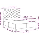 Box spring krevet Ružičasta 140 x 190 cm tkanina | shoptok.hr