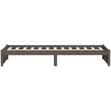  Posteljni okvir siv iz trdnega lesa 90x200 cm, (20643234) | Shoptok.si