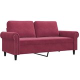 Maison Chic Dvosed kavč - Sofa - Kanape vinsko rdeč 140 cm žamet, (21726938) Cene