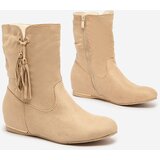 Resti Beige eco-suede boots with a hidden anchor Lovely | ePonuda.com