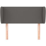  Uzglavlje s ušima sivo 83x23x78/88 cm od umjetne kože | shoptok.hr