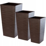 KADAX Komplet 3 vrtnih lončkov + vložki Visok Velik Mocha 57+68+75 cm, (5000350929) Cene