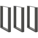 vidaXL noge kavne mizice u-oblika 3 kosa antracit 70x(72-73)cm jeklo Cene