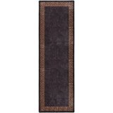 vidaXL Pralna preproga 80x300 cm črna in zlata protizdrsna Cene