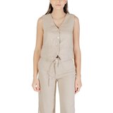 Only Telovnik ONLCARO S/L LINEN BLEND VEST CC TLR 15338714 Bež u