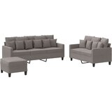  3-dijelni set sofa s jastucima smeđesivi od tkanine | shoptok.hr