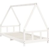  Otroški posteljni okvir bel 90x200 cm trdna borovina, (20787723) | Shoptok.si