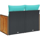  Vrtna sofa s jastucima za 2 osobe crna poli ratan - Crna 1 bez spremišta | shoptok.hr