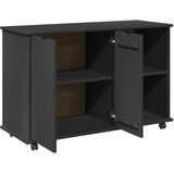  Mobilni ormar Siva 100 x 39 x 65,5 cm Čvrsto borovo drvo | shoptok.hr