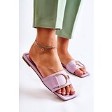 Boto PG2 Women's Classic Leather Slippers With Decoration Violet Shilla Cijene