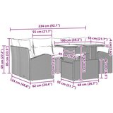  7-dijelni vrtni sofa set s jastučićima Bež Poli ratan | shoptok.hr