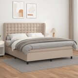  The Living Store Box spring postelja z vzmetnico kapučino 180x200cm umetno usnje - Box Spring Postelja, (21444368) | Shoptok.si
