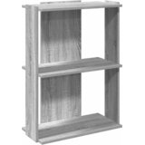  Regal za knjige s 3 razine siva boja hrasta 60x30x80 cm drveni | shoptok.hr