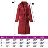  Bade mantil bez kapuljače Bordeaux Crvena s Flanel | shoptok.hr