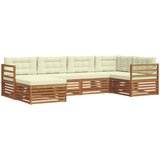  Set vanjskih sofa 6 kom. Prirodna i krem 325 x 166,5 x 73 cm | shoptok.hr