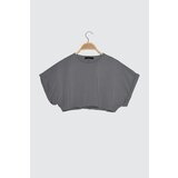 Trendyol Grey Super Crop pletena majica Cene