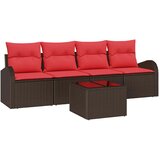 vidaXL Vrtna sedežna garnitura 5 pcs Bež Rdeča 55 x 55 x 37 cm, (5000039479) | Shoptok.si