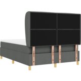Box Spring Postelja z Blazino Temno Siva 160x200 cm Tkanina, (22051245) | Shoptok.si