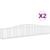  Lučne gabionske košare 2 kom 400x30x60/80 cm pocinčano željezo | shoptok.hr