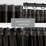 Restilo Črna žametna zavesa za delno zatemnitev 140x270 cm – | Shoptok.si