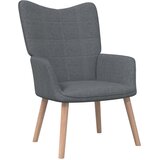 The Living Store Stol za sproščanje temno sivo blago - Stol Za Sproščanje, (21420534) | Shoptok.si