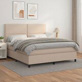 Maison Chic Box spring postelja - Vzmetna postelja z vzmetnico kapučino 180x200cm umetno usnje SL21153, (21880768) | Shoptok.si