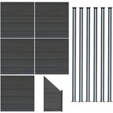 Monster Kompozitne ograjne plošče, kotni kos in LED stebrički 1,8 m x 9,4 m - sivi, (5000159815) | Shoptok.si