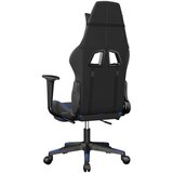  Igralni stol z oporo za noge črno in modro umetno usnje, (21152340) | Shoptok.si