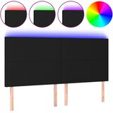 LED uzglavlje crno 160x5x118/128 cm od tkanine | shoptok.hr