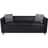  Kavč trosed umetno usnje črne barve, (20597539) | Shoptok.si